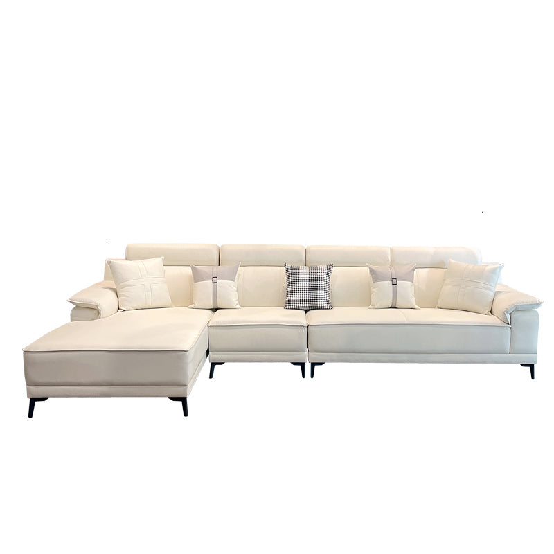 Faux Leather Pillow Top Arm Sofa/Sectional Pillowed Back Cushions for Living Room