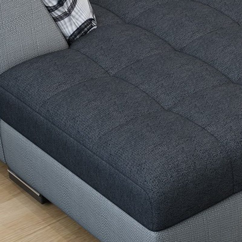 Adjustable 135.82" D x 70.86" W x 33.46" H Pillow Top Arm Sectional Pillowed Back Cushions