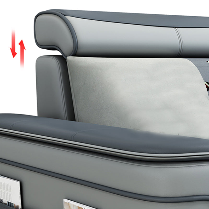 Modern Slipcovered L-Shape Sectional with Storage for Four People