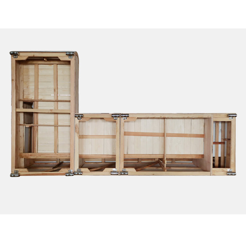 4-seater Recessed Arm Pillowed Back Cushions Sectional Sofa with Chaise