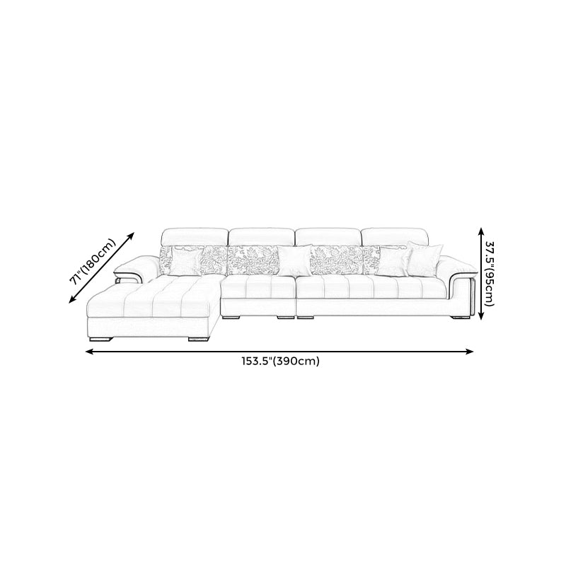 Faux Leather Pillowed Back Cushions Beige Furniture Sectionals