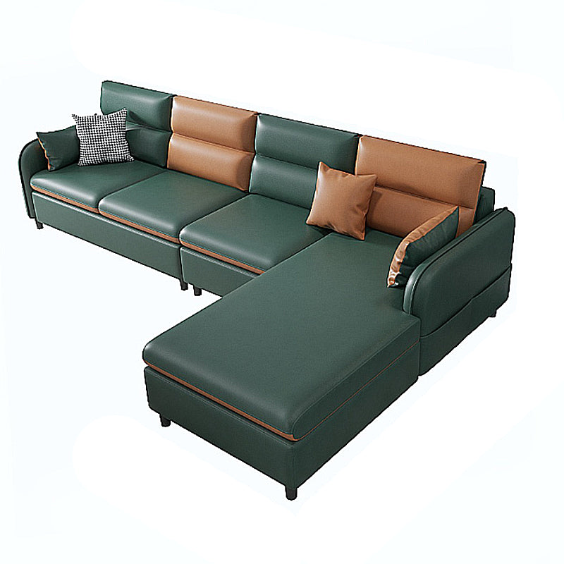 Contemporary Modular L-Shape Sectional with Storage for Four People