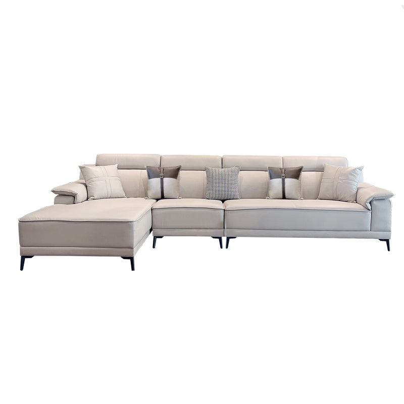 Stain-Resistant Faux Leather Pillow Top Arm Sofa/Sectional for Living Room