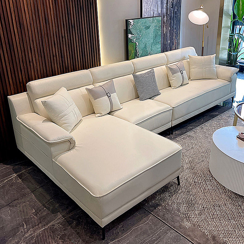 Stain-Resistant Faux Leather Pillow Top Arm Sofa/Sectional for Living Room