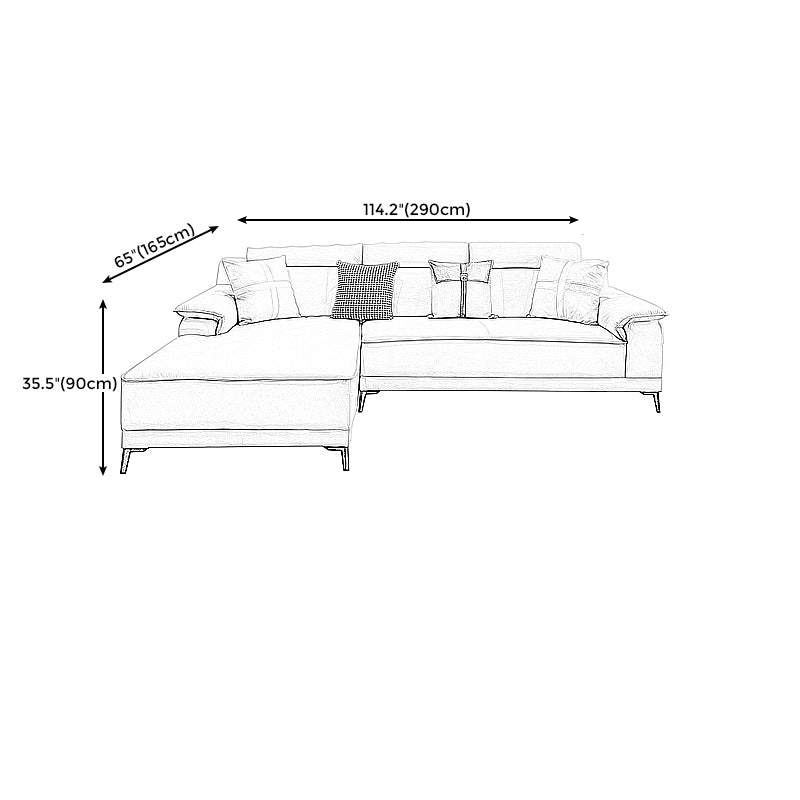 Stain-Resistant Faux Leather Pillow Top Arm Sofa/Sectional for Living Room
