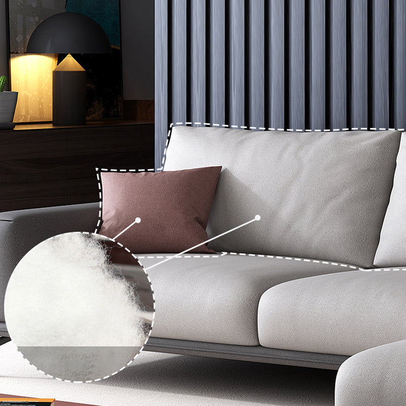 Stain-Resistant Faux Leather Square Arm Sofa/Sectional for Living Room