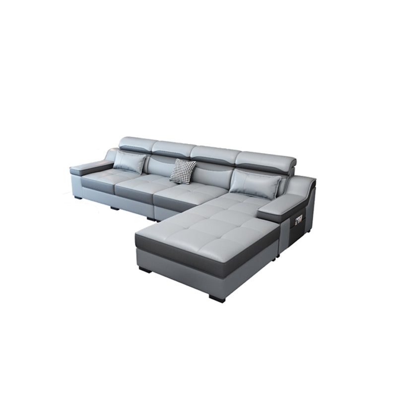 133.86"D x 70.87"W x 35.43"H Modern Removable Cushions Scooped Arm Sectionals with Storage
