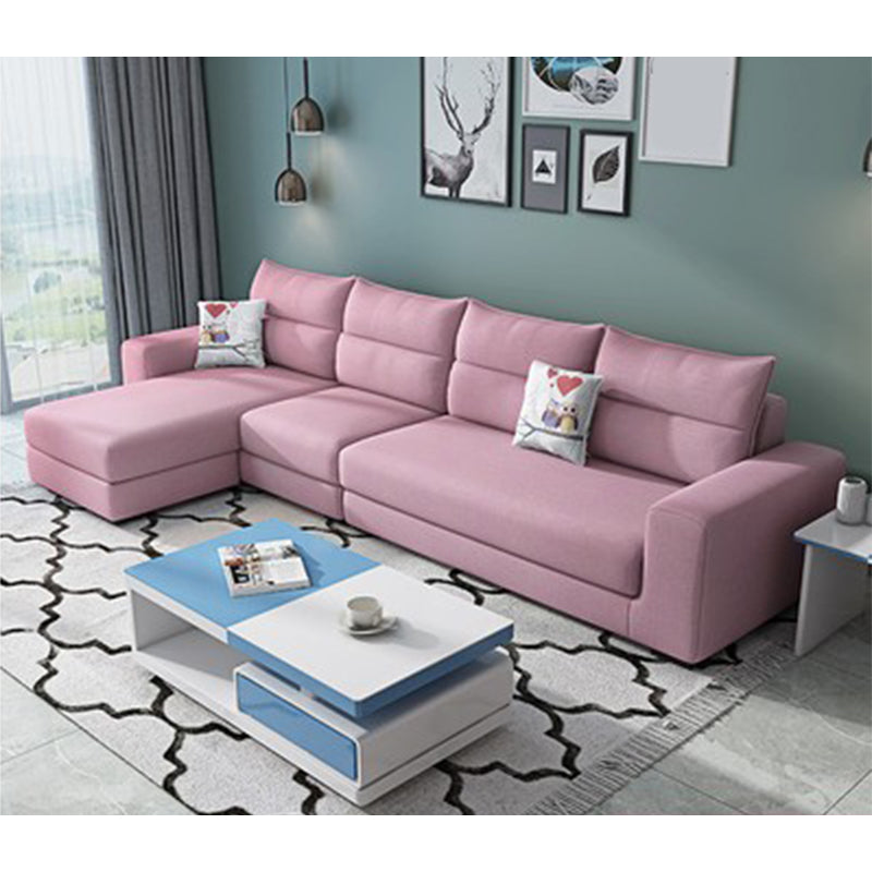 106.3"L x 57.09"W x 27.6"H 4-Seat Cushion Back Sectionals with Slipcover