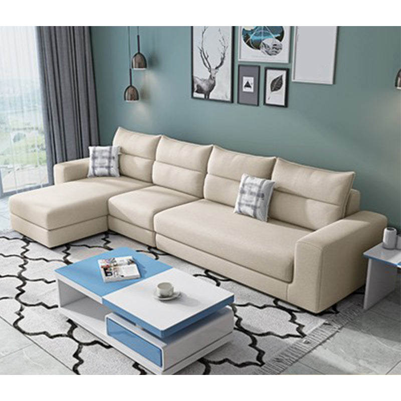 106.3"L x 57.09"W x 27.6"H 4-Seat Cushion Back Sectionals with Slipcover