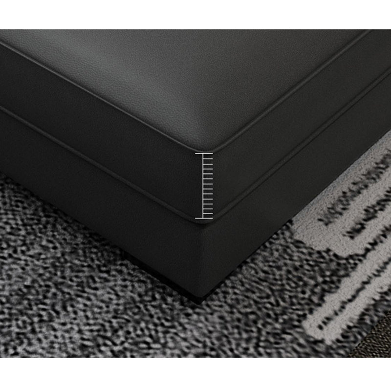 Modern Sloped Arms Sectionals 33.46"High Cushion Back Sectional Sofa with Storage, Grey