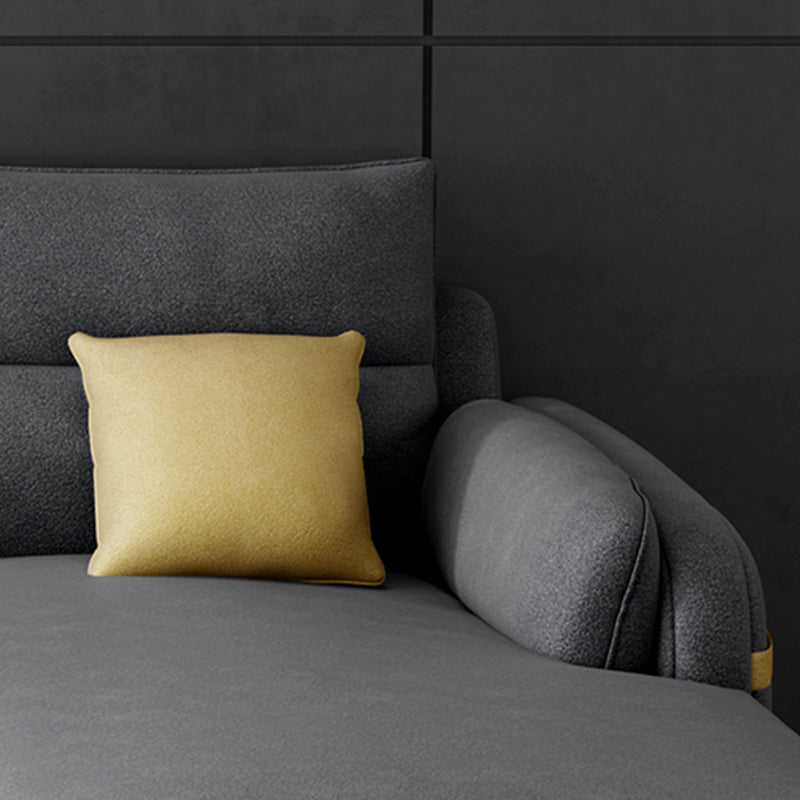 Contemporary Right Hand Facing Sectional with Pillowed Back Cushions for Four People