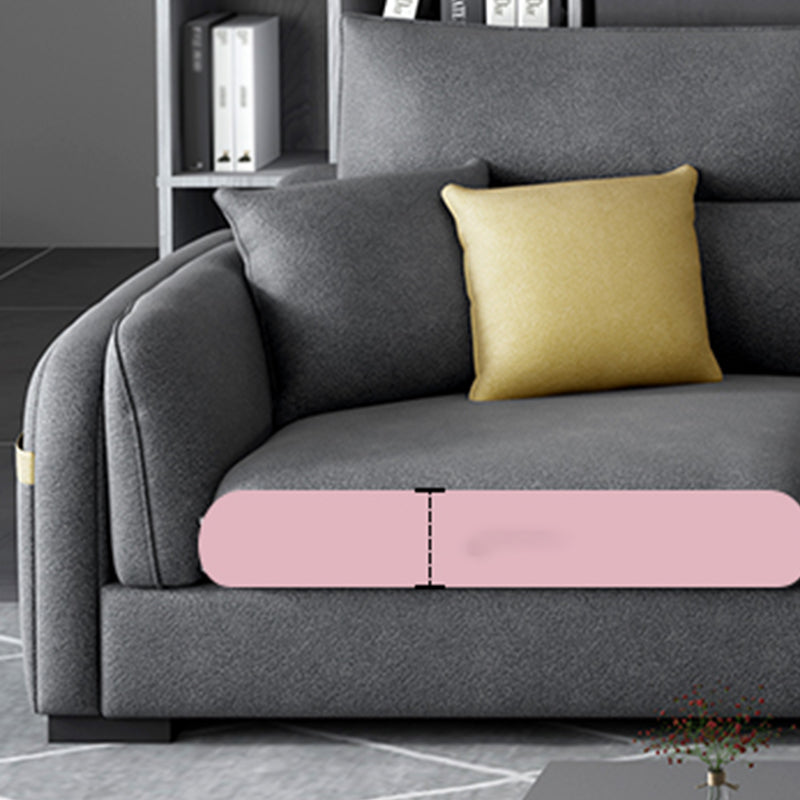 Contemporary Right Hand Facing Sectional with Pillowed Back Cushions for Four People