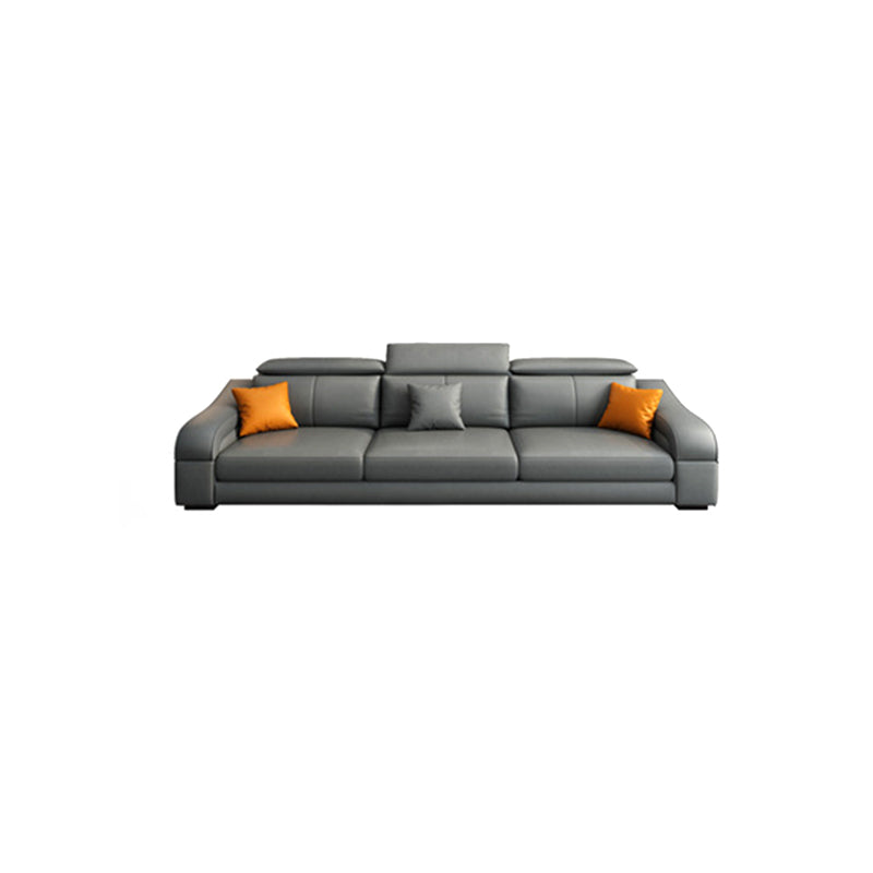 Modern Fabric Sectional Sofa 33.46"High Sloped Arms Sectionals with Storage, Grey
