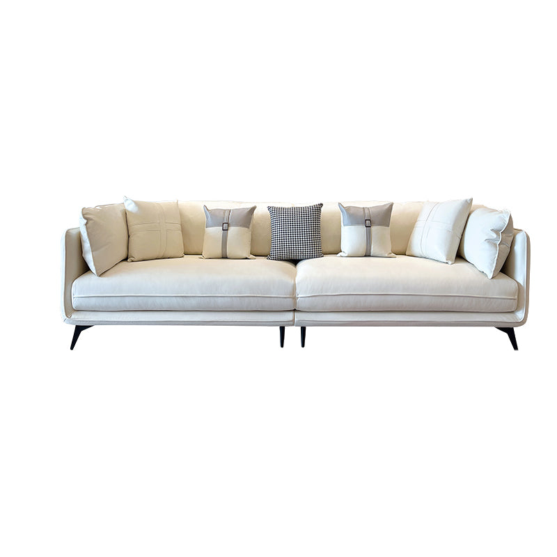 Contemporary Stain-Resistant Faux Leather Square Arm Sofa/Sectional for Living Room
