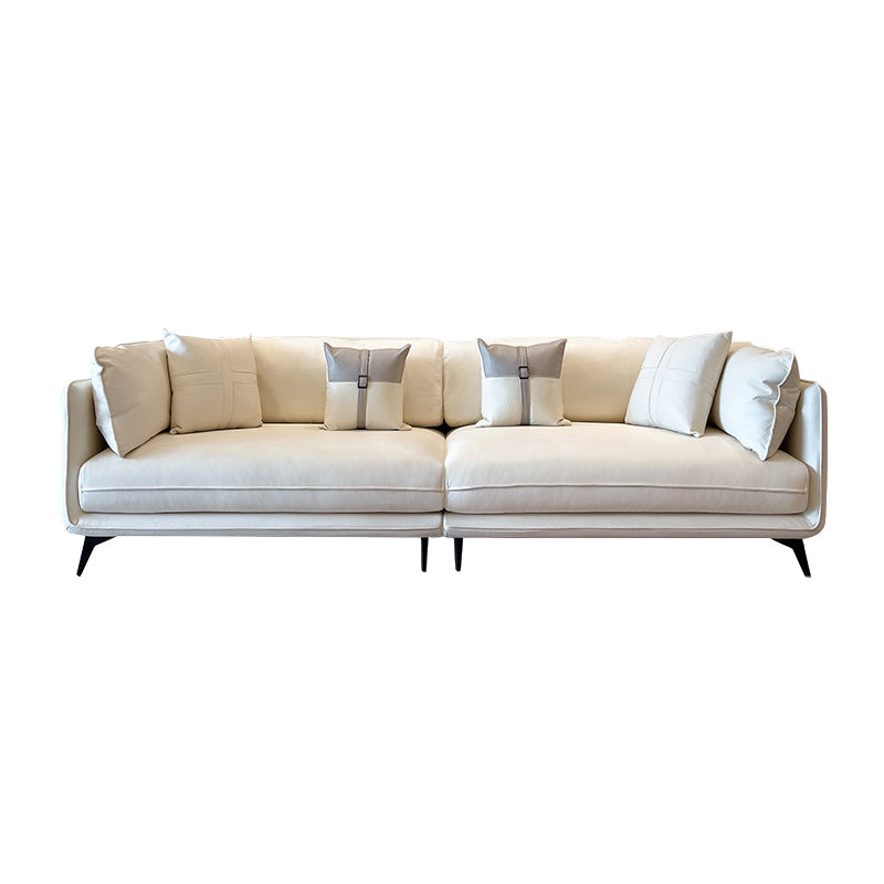 Contemporary Stain-Resistant Faux Leather Square Arm Sofa/Sectional for Living Room