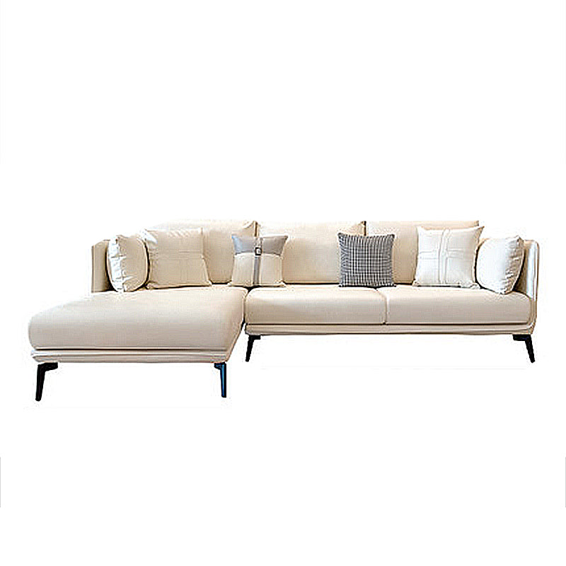 Contemporary Stain-Resistant Faux Leather Square Arm Sofa/Sectional for Living Room
