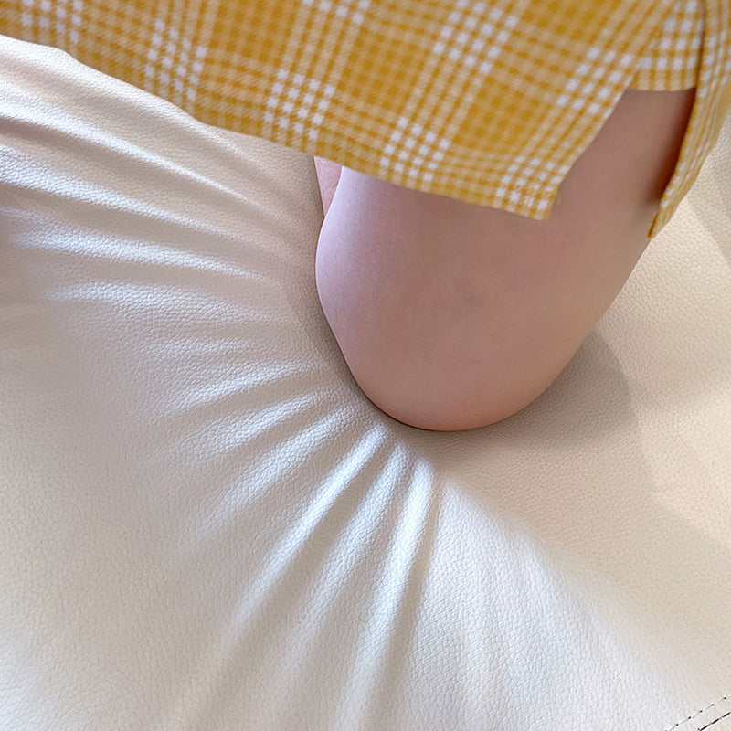 Contemporary Stain-Resistant Faux Leather Square Arm Sofa/Sectional for Living Room