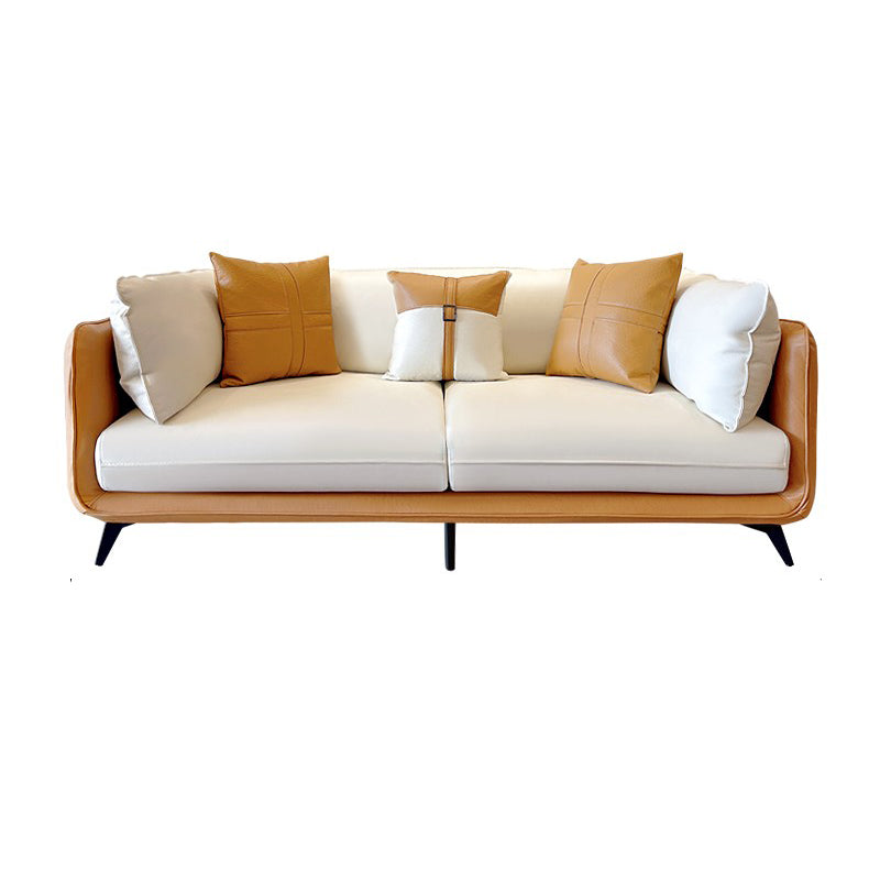 Contemporary Stain-Resistant Faux Leather Square Arm Sofa/Sectional for Living Room