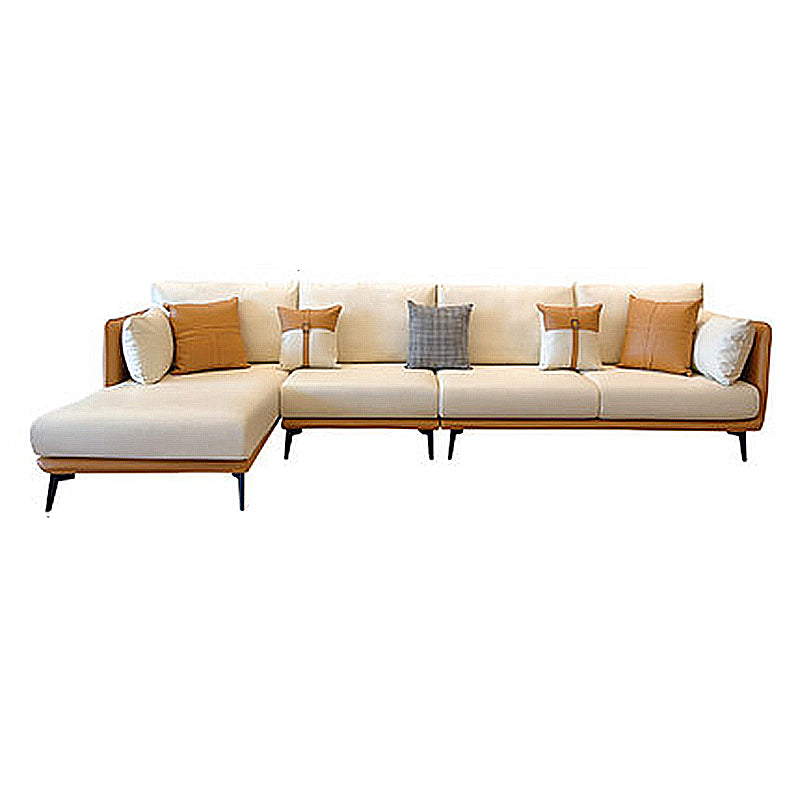 Contemporary Stain-Resistant Faux Leather Square Arm Sofa/Sectional for Living Room