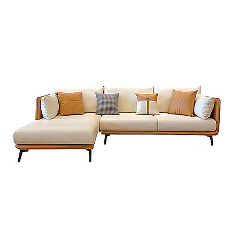 Contemporary Stain-Resistant Faux Leather Square Arm Sofa/Sectional for Living Room