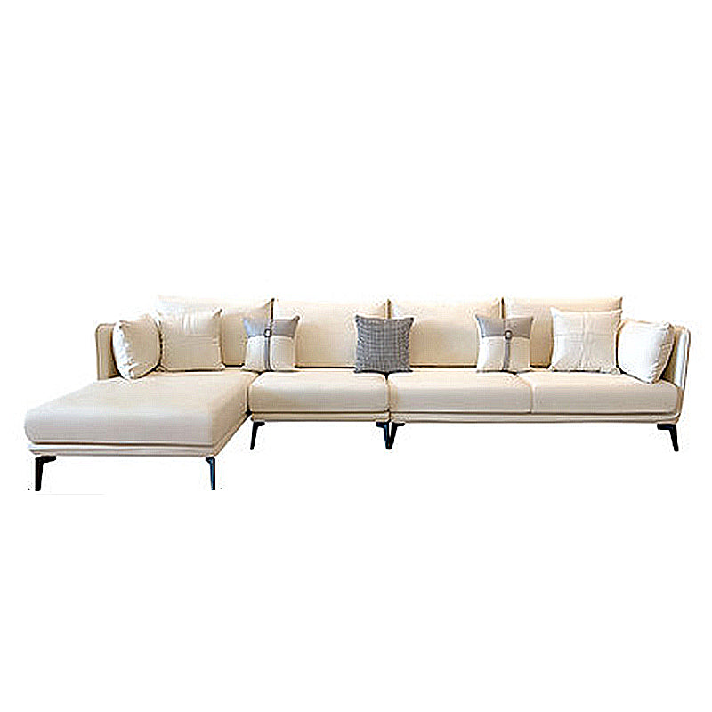 Contemporary Stain-Resistant Faux Leather Square Arm Sofa/Sectional for Living Room