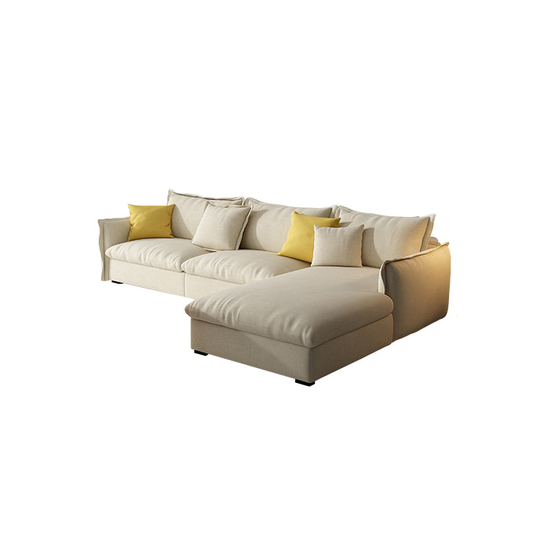 Contemporary Removable Cushions Sectionals 33.46"High Straight Arm Sofa,Beige