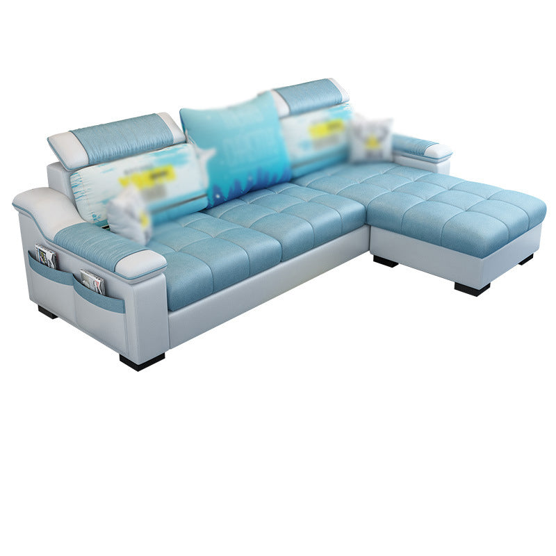 Square Arm Sectionals 106.3"D x 57"W x 35.43"H High Back Sofa with Storage