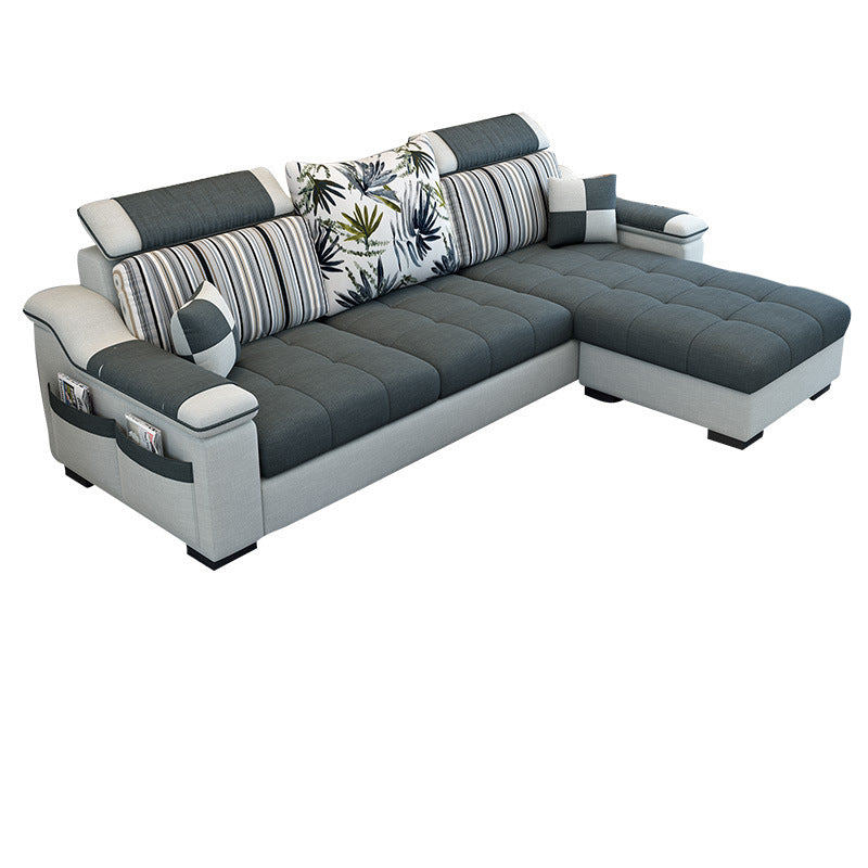 Square Arm Sectionals 106.3"D x 57"W x 35.43"H High Back Sofa with Storage