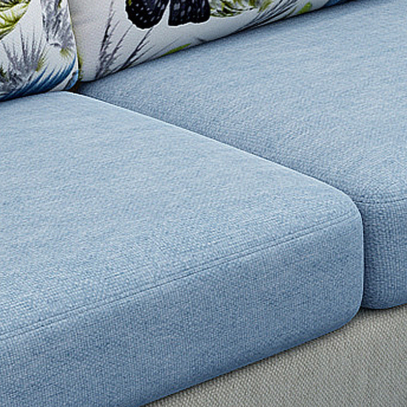 Square Arm 3-Seater Pillowed Back Cushions Sectionals with Chaise