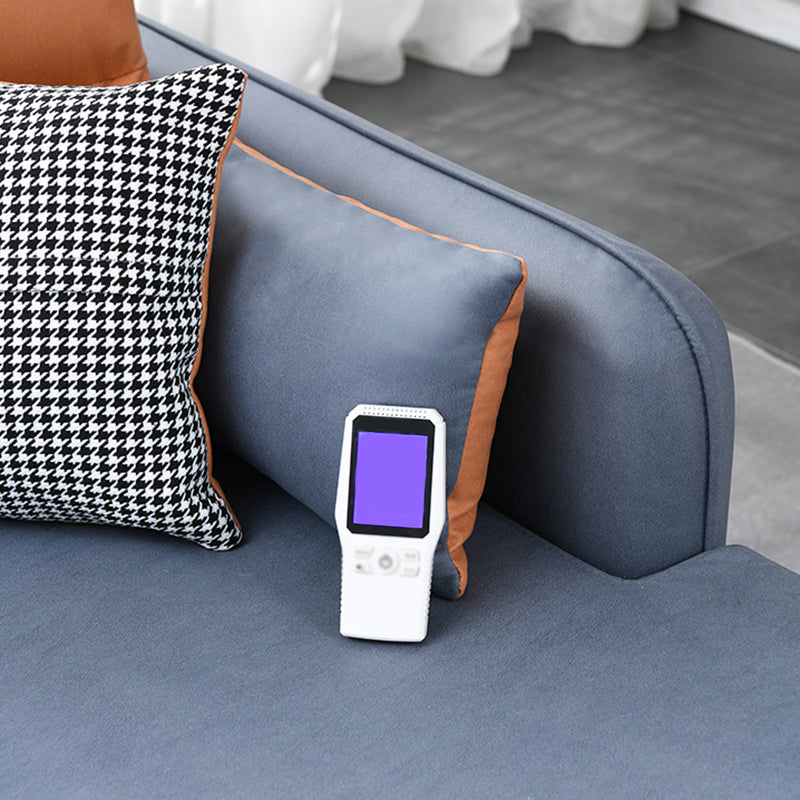 Faux Leather 4-Seater Sectional with Storage for Living Room