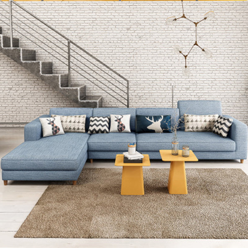 Faux Leather Contemporary Modular Sectional for Four People with Storage