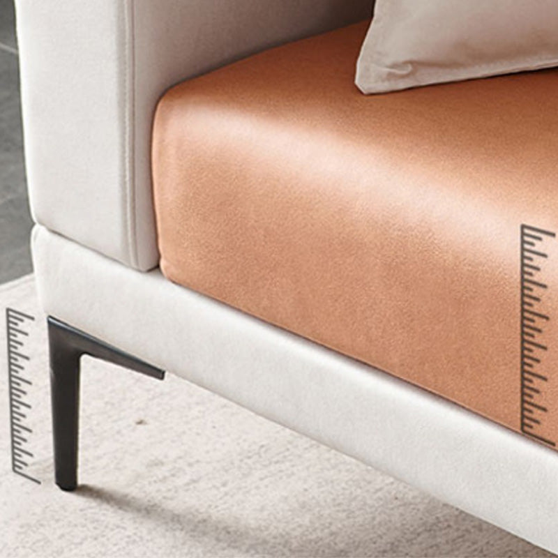 124x67x29.5 Faux Leather Sectiona Square Arm for Living Room