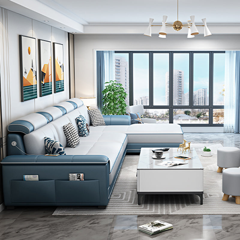 133.07" L x 70.86" W x 35.43" H Stain-Resistant Faux Leather Pillow Top Arm Sectionals