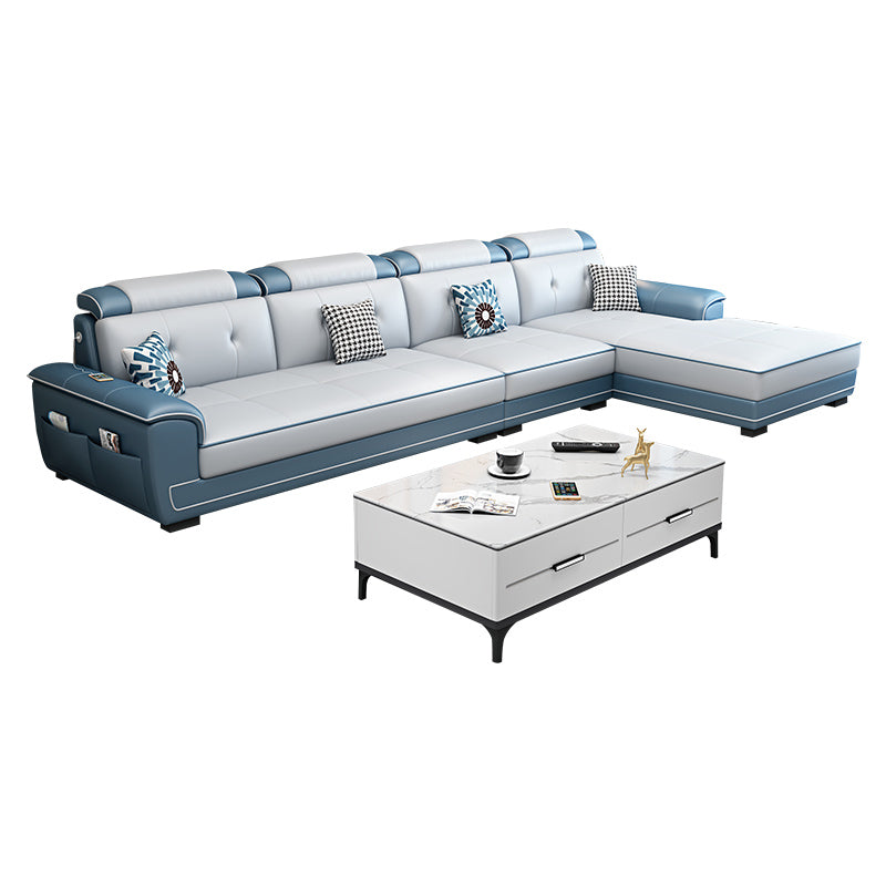 133.07" L x 70.86" W x 35.43" H Stain-Resistant Faux Leather Pillow Top Arm Sectionals