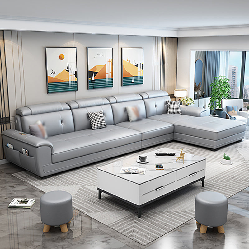 133.07" L x 70.86" W x 35.43" H Stain-Resistant Faux Leather Pillow Top Arm Sectionals