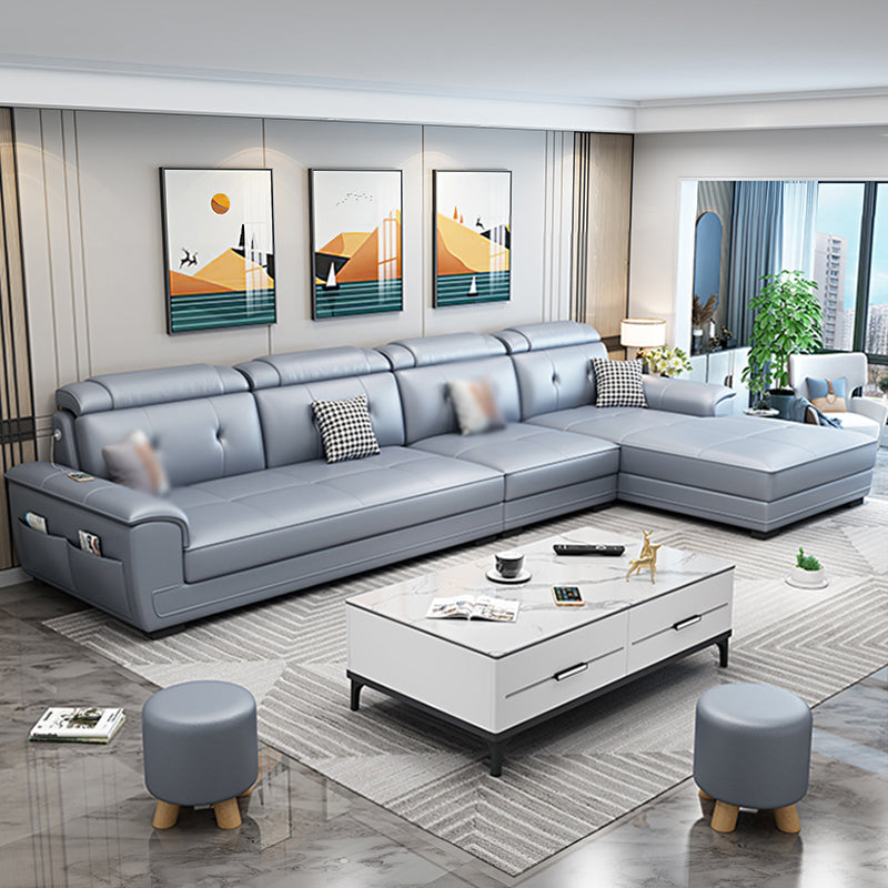 133.07" L x 70.86" W x 35.43" H Stain-Resistant Faux Leather Pillow Top Arm Sectionals