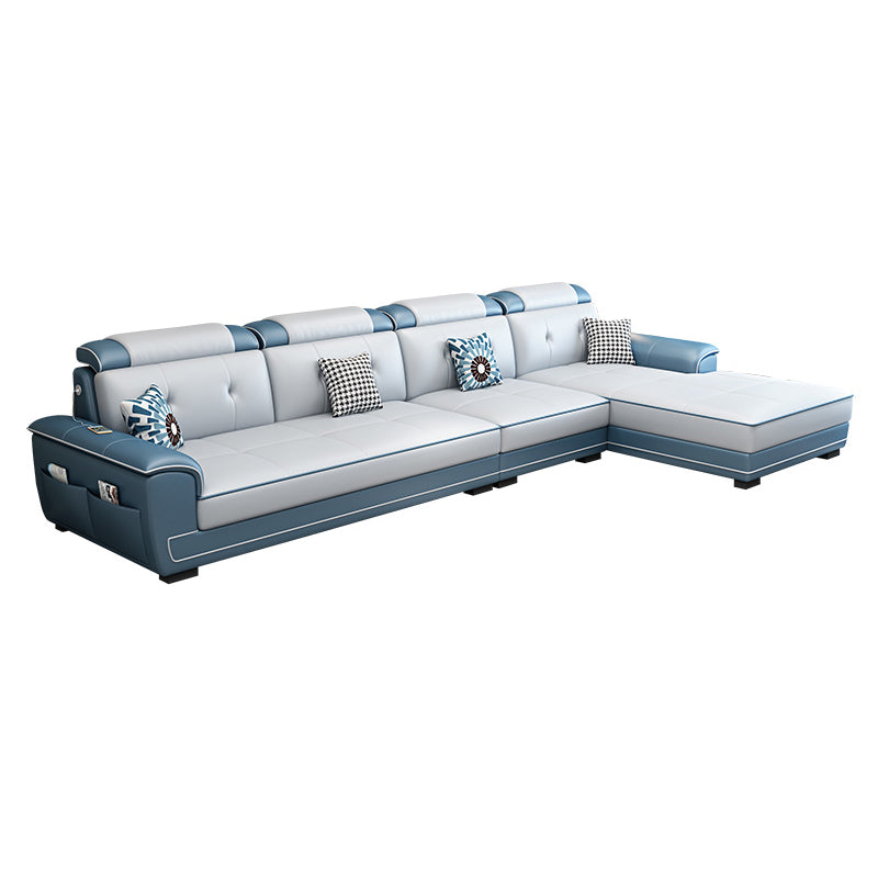 133.07" L x 70.86" W x 35.43" H Stain-Resistant Faux Leather Pillow Top Arm Sectionals