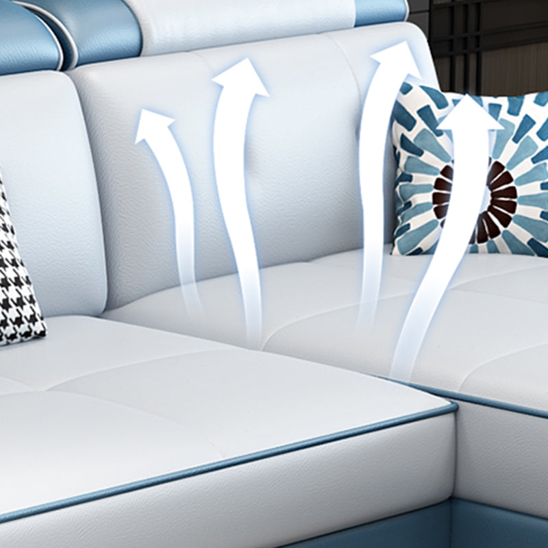 133.07" L x 70.86" W x 35.43" H Stain-Resistant Faux Leather Pillow Top Arm Sectionals