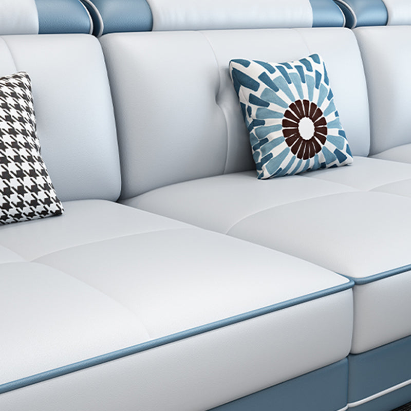 133.07" L x 70.86" W x 35.43" H Stain-Resistant Faux Leather Pillow Top Arm Sectionals