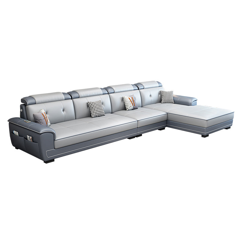 133.07" L x 70.86" W x 35.43" H Stain-Resistant Faux Leather Pillow Top Arm Sectionals