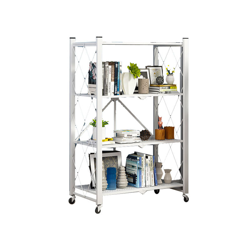 3/4/5-Shelf-Stahl Industrial ETAGERE BOOKSELE SCHELICE SPICAL OPEN BOOKSELEL mit Zauberrädern
