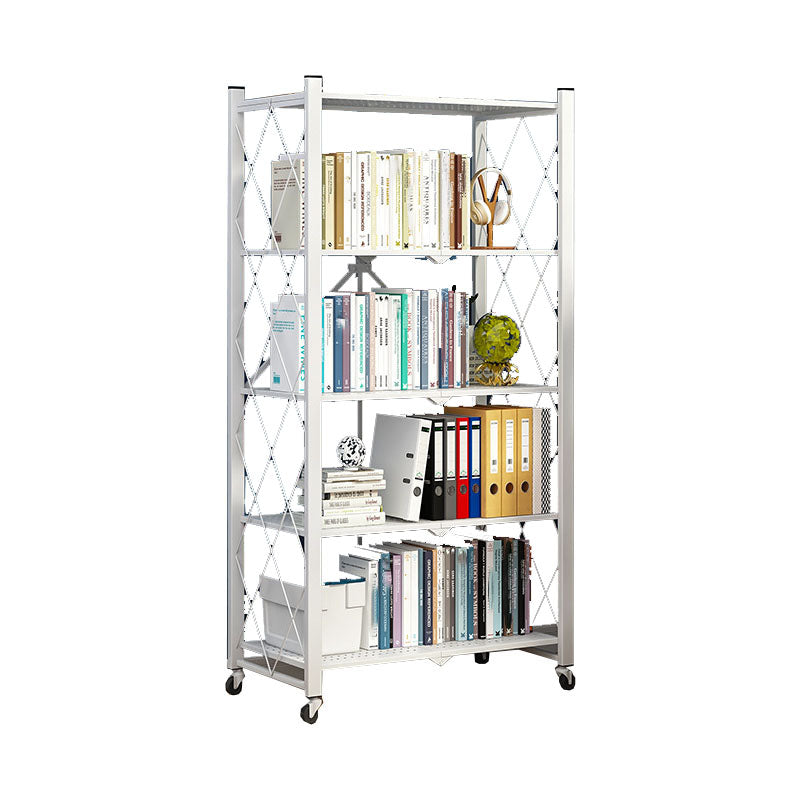 3/4/5-Shelf-Stahl Industrial ETAGERE BOOKSELE SCHELICE SPICAL OPEN BOOKSELEL mit Zauberrädern