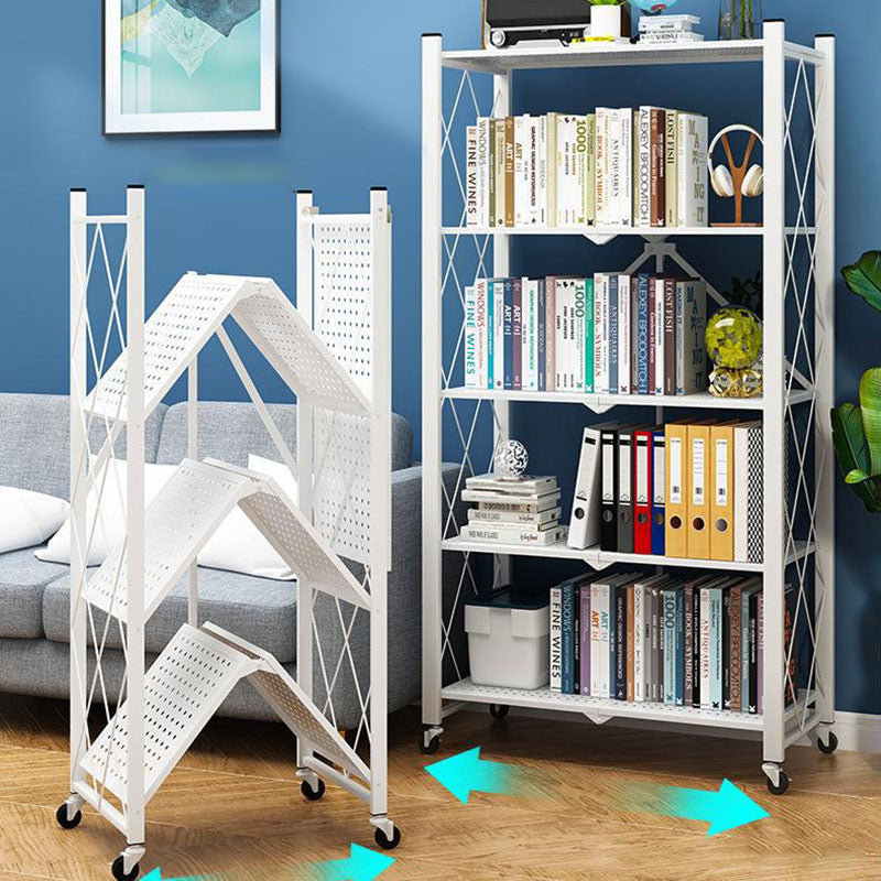 3/4/5-Shelf-Stahl Industrial ETAGERE BOOKSELE SCHELICE SPICAL OPEN BOOKSELEL mit Zauberrädern