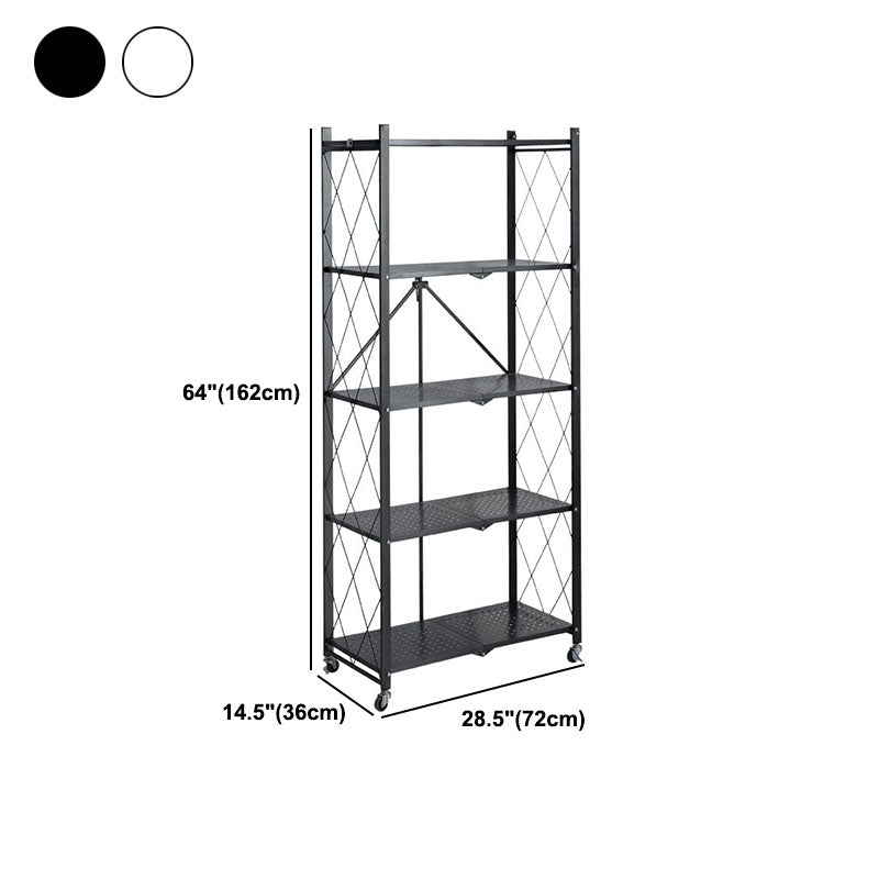 3/4/5-Shelf-Stahl Industrial ETAGERE BOOKSELE SCHELICE SPICAL OPEN BOOKSELEL mit Zauberrädern