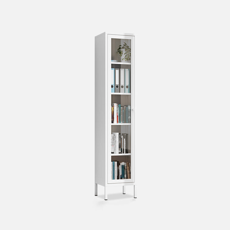 13.78 "W Bücherregal Skandinavisches Regal -Bücherregal für Zuhause und Büro mit Tür