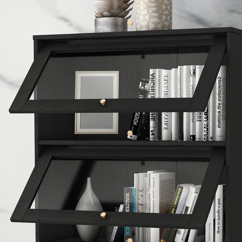 Glamhergestellter Holz -Standardbuchhandel vertikaler Bücherregal mit Glastüren