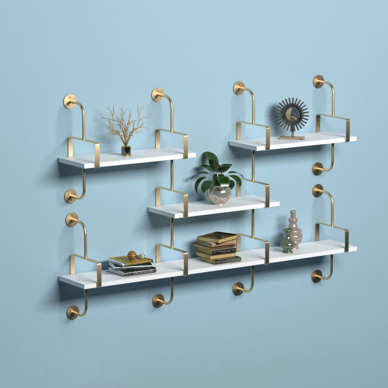 7,87 "W libreria in legno a parete in stile glam a parete per sala da studio sala