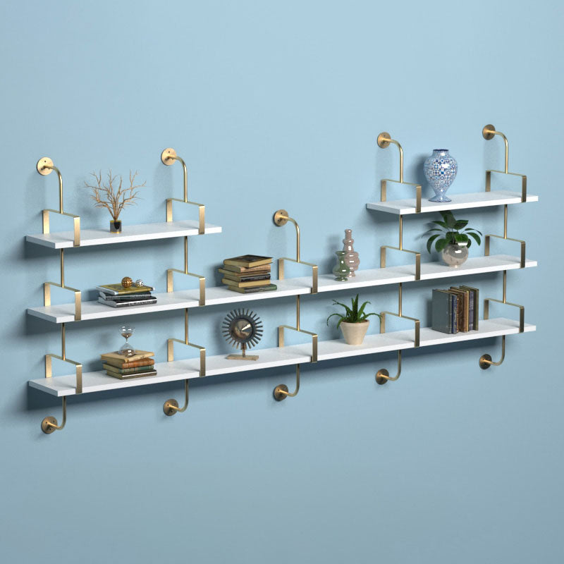 7,87 "W libreria in legno a parete in stile glam a parete per sala da studio sala