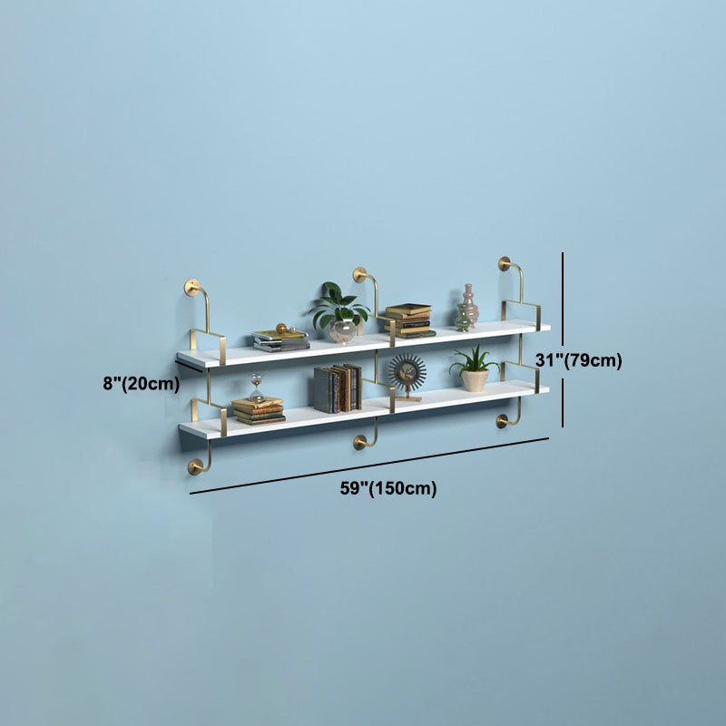 7,87 "W libreria in legno a parete in stile glam a parete per sala da studio sala