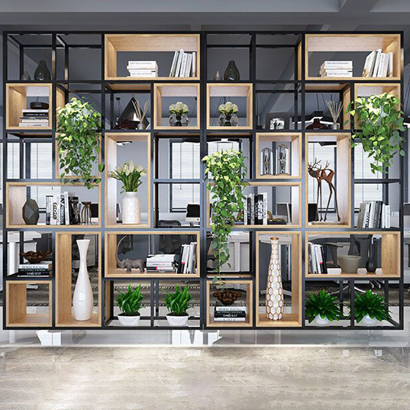 9.84"W Bookcase Industrial Style Open Back Bookcase for Home Study Room Office